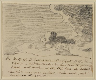 Cloud study (podle Alexandera Cozense Engravings of Skies), kolem 1822-23 (grafit na papíře) od John Constable