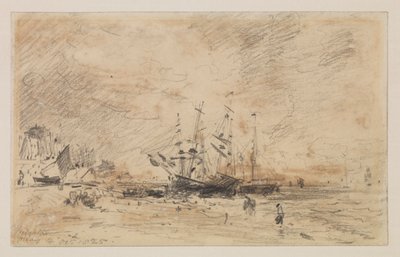 Colliers na pláži v Brightonu, 14. října 1825 od John Constable