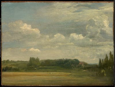 East Bergholt Common, pohled k faře od John Constable