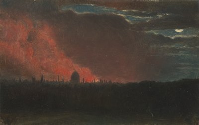 Požár v Londýně, viděno z Hampsteadu od John Constable