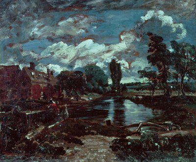 Flatfordský mlýn od zdymadla na řece Stour, asi 1811 od John Constable