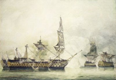 H.M.S. Vítězství v bitvě u Trafalgaru, 1805, od John Constable