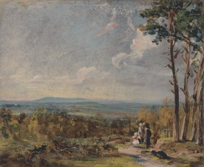 Hampstead Heath při pohledu na Harrow od John Constable