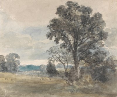 Krajina v East Bergholtu od John Constable