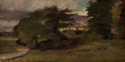 Krajina s chalupami, 180910. od John Constable