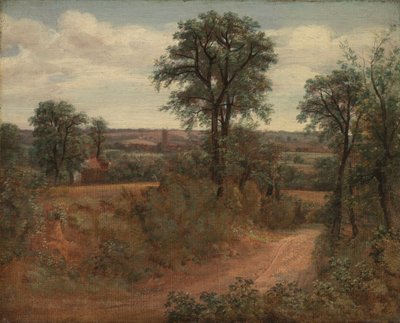 Lane poblíž Dedhamu od John Constable