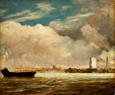 Na Temži poblíž Battersea Bridge, c.1816 od John Constable