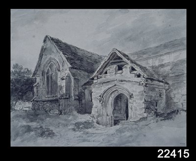 Veranda a transept kostela, c.1850-11 od John Constable