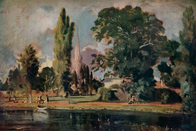 Katedrála v Salisbury a Leadenhall od řeky Avon, 1820 od John Constable