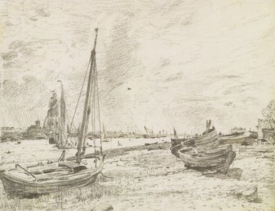 Shipping on the Thames, c.1818 (grafit na papíře) od John Constable