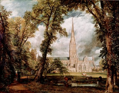 Katedrála v Salisbury při pohledu ze Gardens of the Eveche Painting John Constable (1776-1837) 1823 Sun. 87,6x111,8 cm Londýn, Victoria and Albert museum od John Constable