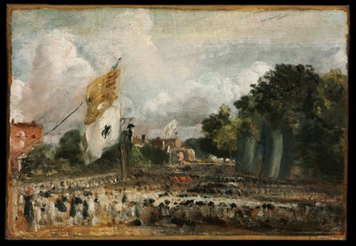 Oslava ve východním Bergholtu míru z roku 1814 uzavřená v Paříži mezi Francií a spojeneckými mocnostmi od John Constable