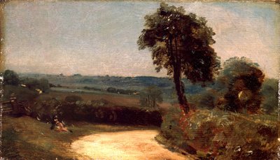 Ulička z East Bergholtu do Flatfordu od John Constable