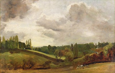 Pohled na východní Bergholt, kolem roku 1813 (olej na plátně) od John Constable