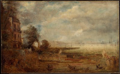 Most Waterloo viděný ze schodiště Whitehall od John Constable