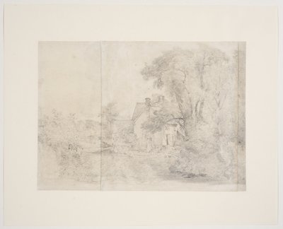 Dům Willyho Lotta, East Bergholt, asi 1812-13 (grafit na papíře) od John Constable