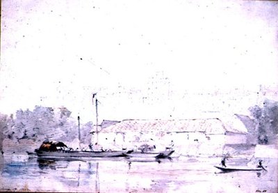 Windsor Castle from the River, 1802 (tužka, červená křída a akvarel) od John Constable
