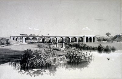 Avon viadukt, Wolston, 2. července 1837 (pero, inkoust a mytí na papíře) od John Cooke Bourne