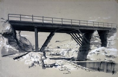 Blisworth Cutting, Northamptonshire, 2. července 1837 (pero a inkoust a mytí na papíře) od John Cooke Bourne