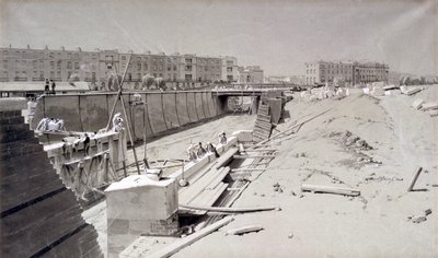 Hampstead Road Bridge, z Camdenské strany, 11. srpna 1836 (pero, inkoust a mytí na papíře) od John Cooke Bourne