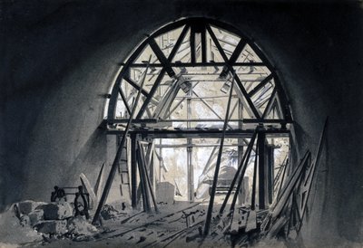 North Church Tunnel, 17. června 1837 (pero, inkoust a mytí na papíře) od John Cooke Bourne