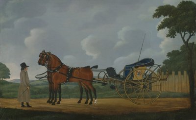 Gentleman s jeho párem Bays zapřažených do osnovy od John Cordrey