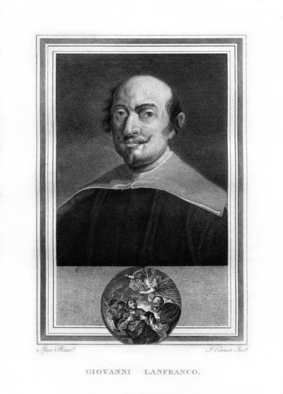 Giovanni Lanfranco, italský malíř barokní éry, 1825. od John Corner