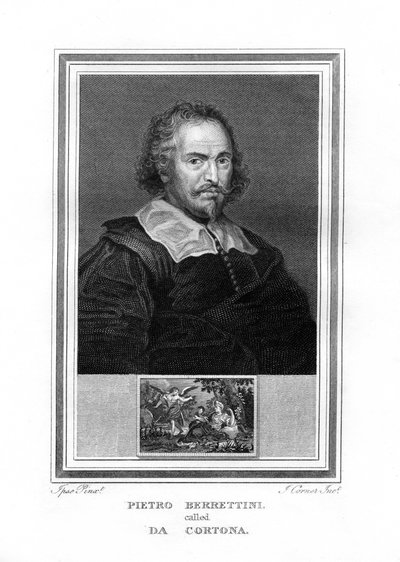 Pietro da Cortona, italský malíř barokní éry, 1825. od John Corner