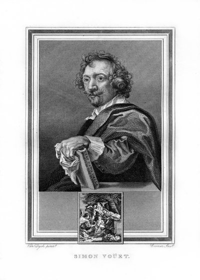 Simon Vouet, francouzský barokní malíř, 1825. od John Corner