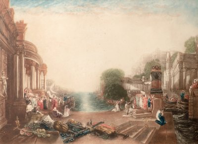 Úpadek Kartága (mezzotinta) od John Cother Webb