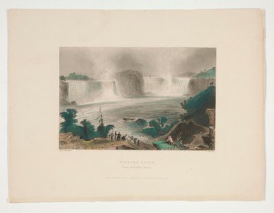 Niagarské vodopády (z blízkosti Clifton House), ilustrace pro Nathaniela Parkera Willise od John Cousen
