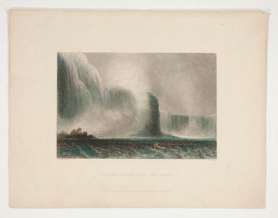Niagarské vodopády z trajektu, ilustrace pro Nathaniela Parkera Willise od John Cousen