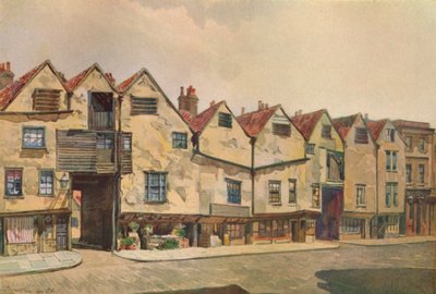 Ancient Tenements in Bermondsey Street, Bermondsey, Londýn, 1886 1926. od John Crowther