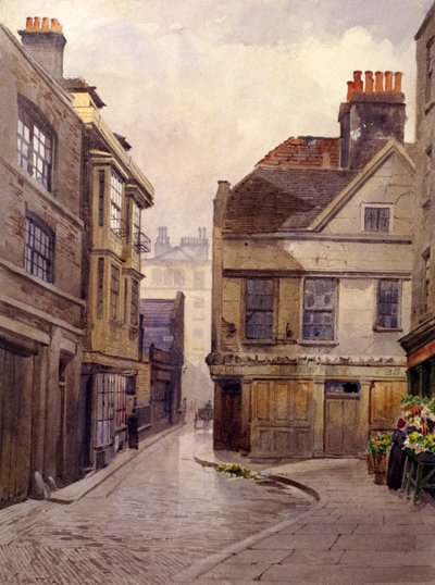 Bartholomew Close, Londýn, 1889 od John Crowther