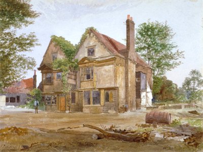 Čelní pohled na Basing Manor House, Peckham High Street, Camberwell, Londýn, 1884 od John Crowther