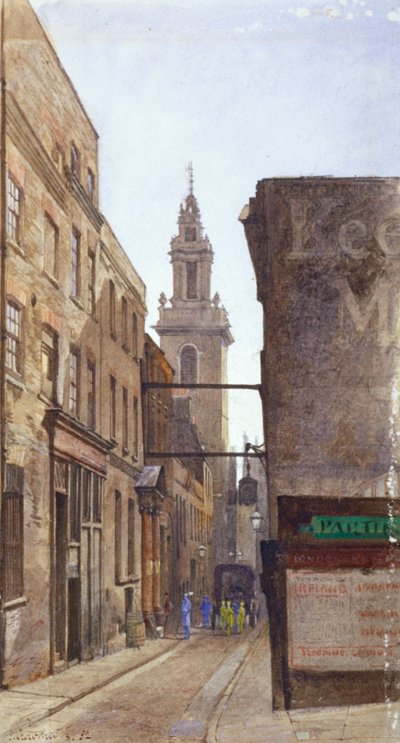 Garlick Hill, City of London, 1882 od John Crowther