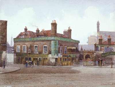 Green Gate Tavern na křižovatce City Road a Bath Street, Londýn, c1880 od John Crowther