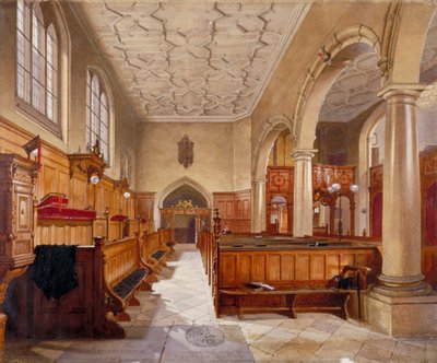 Interiér kaple v Charterhouse, Londýn, 1885. od John Crowther