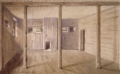Vnitřní pohled na White Lyon Prison, Borough High Street, Southwark, Londýn, 1887 od John Crowther