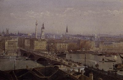 London Bridge ukazující památník od John Crowther