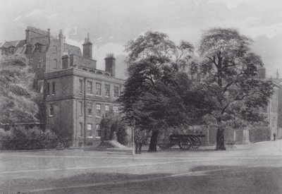 Ztracený Londýn: The Gun House, Spring Gardens (litografie) od John Crowther