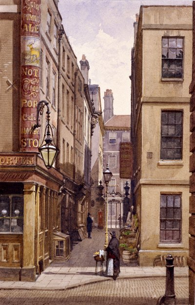Stag Public House, Devereux Court, Londýn, 1887 od John Crowther