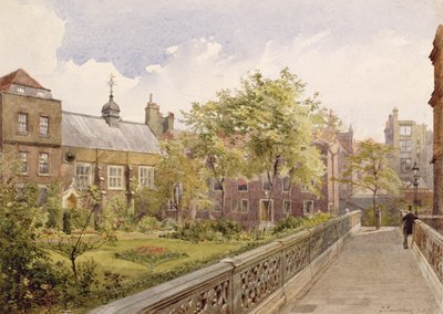 Sál hostince Staple Inn ze zahrady, 1882 od John Crowther