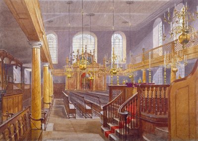 Synagoga, Bevis Marks, City of London, 1884 od John Crowther