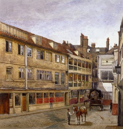 The George Inn, Borough High Street, Southwark, Londýn, 1880 od John Crowther