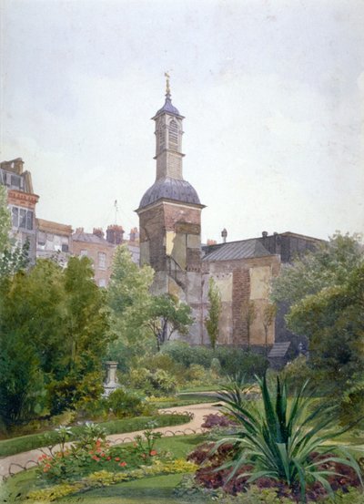 Věž kostela St Botolph, Aldersgate, City of London, 1886 od John Crowther