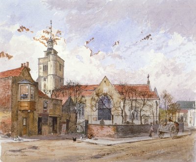Pohled na kostel svatého Pavla, Hammersmith, Londýn, 1880. od John Crowther