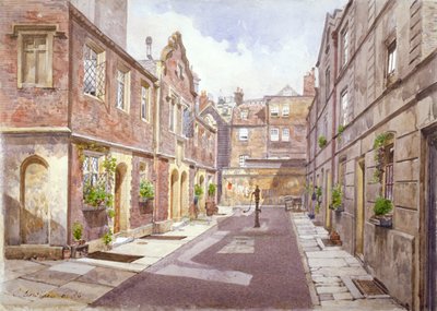Pohled na chudobince v Cock Court, Jewry Street, City of London, 1886. od John Crowther