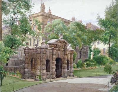 Pohled na jižní frontu York Watergate, Buckingham Street, Westminster, Londýn, 1887 od John Crowther