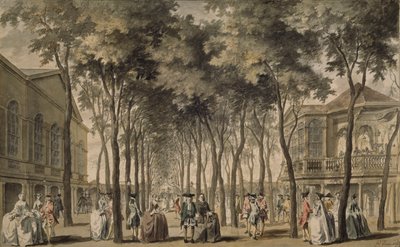 Pohled na Grand Walk, Marylebone Gardens, 1778-86 od John Donowell